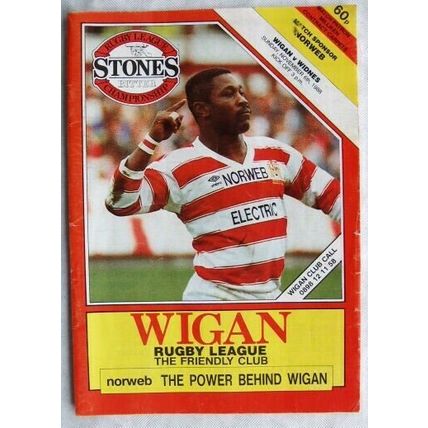 1988 programme Wigan v. Widnes