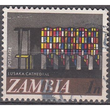 Zambia 1968 Michel 39 O Cote (2002) 0.10 Euro Vitrail dans le cathédrale Lusaka