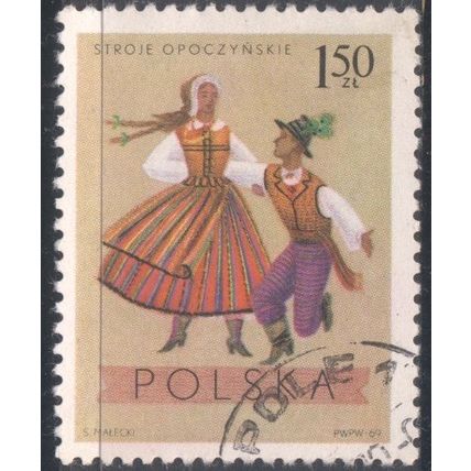 Poland 1969 - 1.50zl multi - Polish Folk Costumes - used