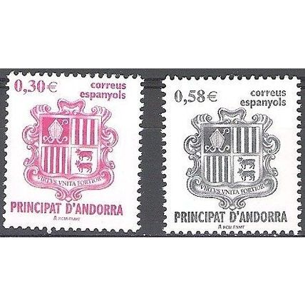 Andorra Español 2007 Michel 338 - 339 Neuf ** Cote (2008) 3.50 € Armoiries