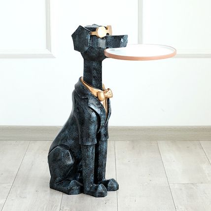 Nordic Light Luxury Living Room Sitting Dog Tray Statue Sofa Table 32x18x62