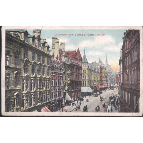 Antique D&D PC 1907 - Corporation Street, Birmingham, Warwickshire