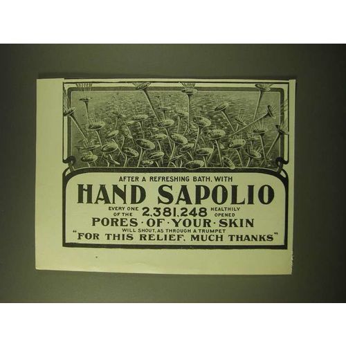 1902 Hand Sapolio Soap Ad - After a refreshing bath with Hand Sapoliio