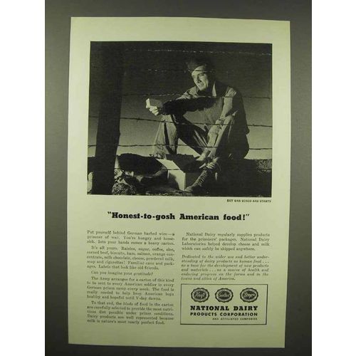 1944 National Dairy Ad - Honest-to-Gosh American Food