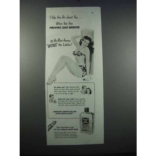 1947 Mennen Skin Bracer Ad - I Like The Air About You