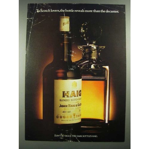 1980 Haig Scotch Ad - The Bottle Reveals More