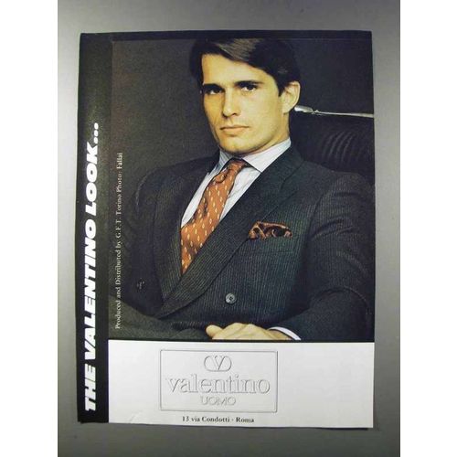 1981 Valentino Uomo Fashion Ad