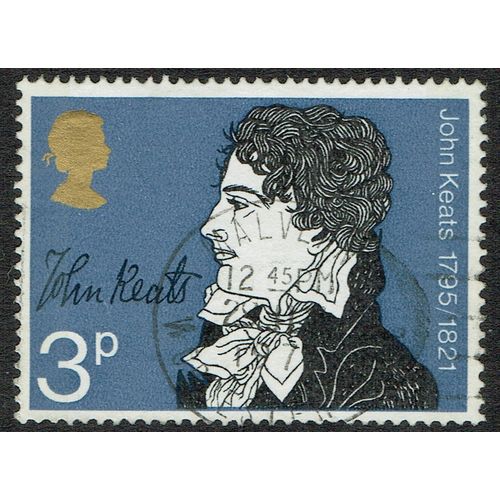 1971 Literary Anniversaries 3p Black Gold and Blue SG884 FU