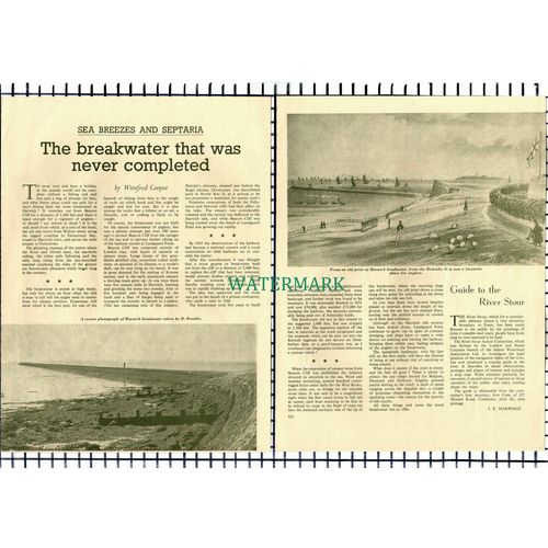 (7131) Harwich Essex Breakwater - 1962 Article