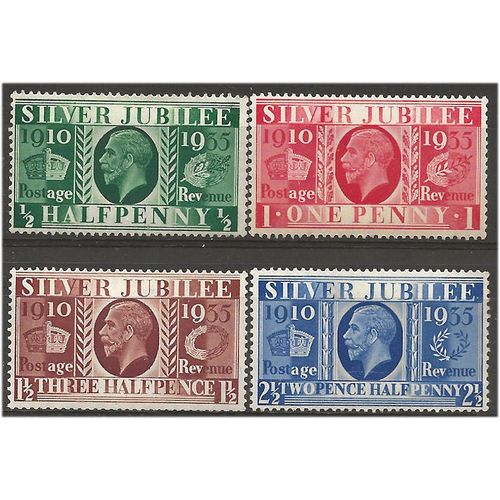 1935 Silver Jubilee Set SG453-456 Mounted Mint ... .
