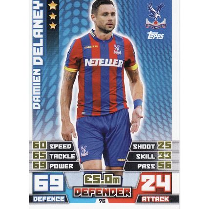 Match Attax 2014/2015 76 Damien Delaney Crystal Palace