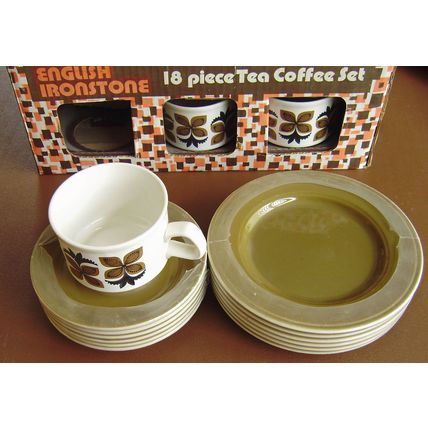 English Ironstone 18 piece Tea Coffee set unused. Staffordshire