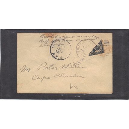 Cover Bi-Sected 610 2c Warren G. Harding RPO Cancel CV01015
