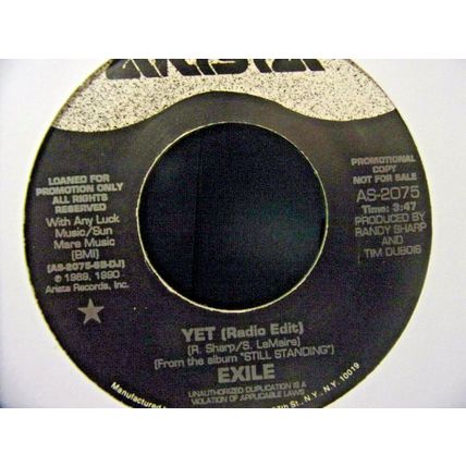 Exile-Yet-45rpm-1990-EX *Promo