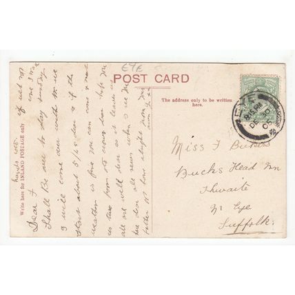 Thornham Hall Postcard 1905 Suffolk