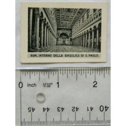 1936 Scerries Cigarette card No. 5 Rome Interno della Basilica di S. Paolo