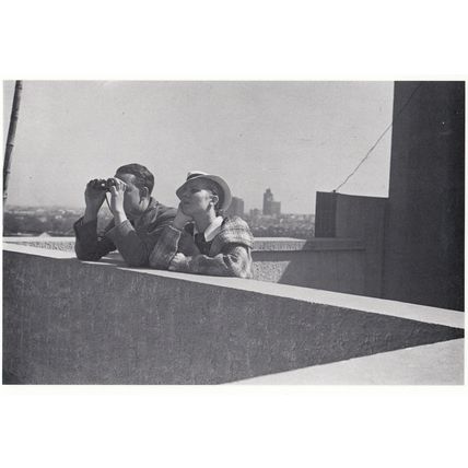Antique Binoculars On Chinese Shanghai Rooftop Photo Postcard