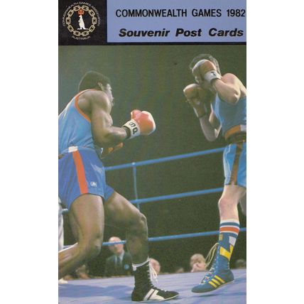 Delroy Parks Philip McElwaine Boxing Australia 1982 Commonwealth Games Postcard