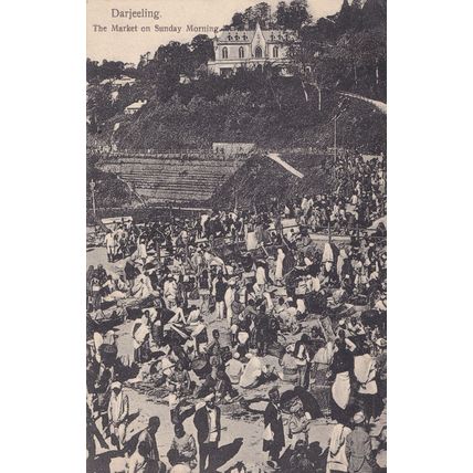Darjeeling The Market On Sunday Morning India Postcard