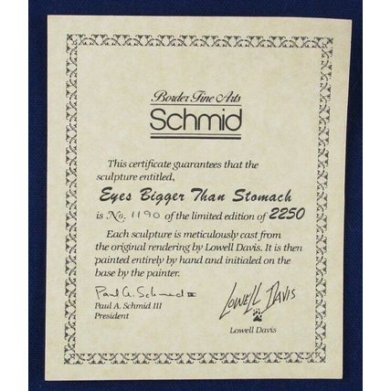 Schmid RFD America by Lowell Davis, Eyes Bigger Than Stomach, 225332, 1190/2250