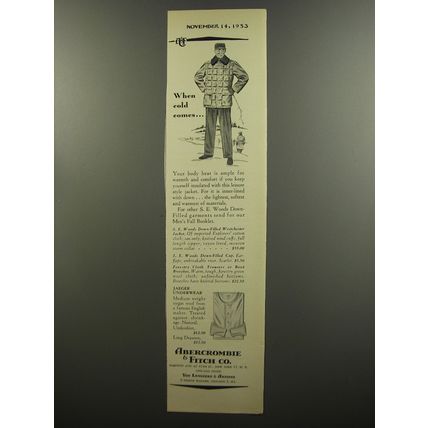 1953 Abercrombie & Fitch Ad - S.E. Woods Westchester Jacket, Cap
