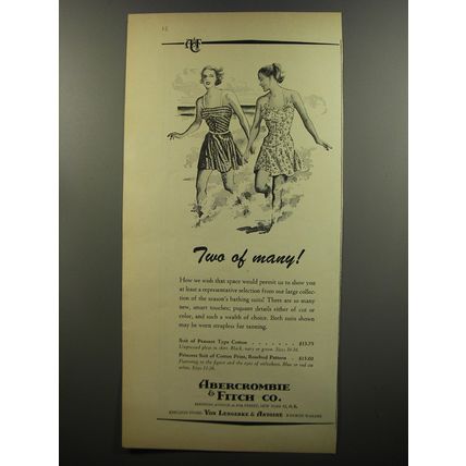 1953 Abercrombie & Fitch Swimsuits Ad - Two of many!
