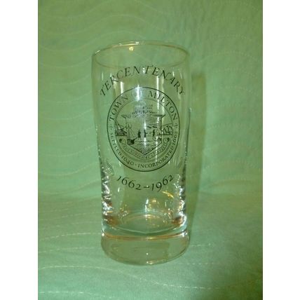 SET OF 6 RARE TOWN of MILTON MASSACHUSETTS TERCENTENARY 1662-1962 GLASSES
