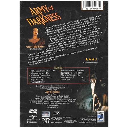 DVD - Army Of Darkness (1992) *Bruce Campbell / Embeth Davidtz / Sam Raimi*