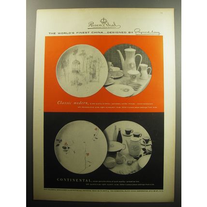 1957 Rosenthal China By Raymond Loewy Advertisement - Rendezvous, Sunburst