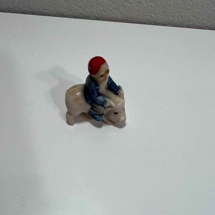 Dutch Blue Gnome Miniature Bearded Porcelain Figurine Collectible Decor