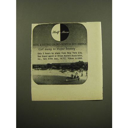 1959 Half Moon Hotel & Cottage Colony Ad - Get away to tropic beauty