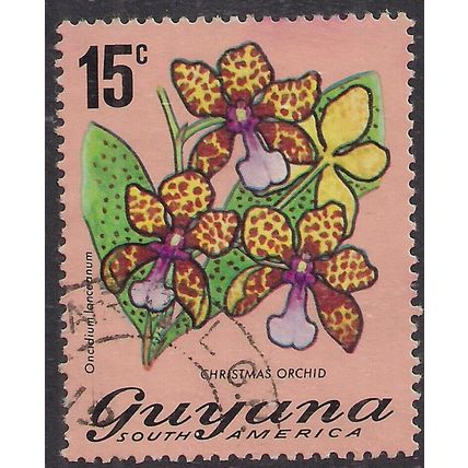 Guyana 1981 QE2 15 ct Christmas Orchid SG 548 ( J1318 )