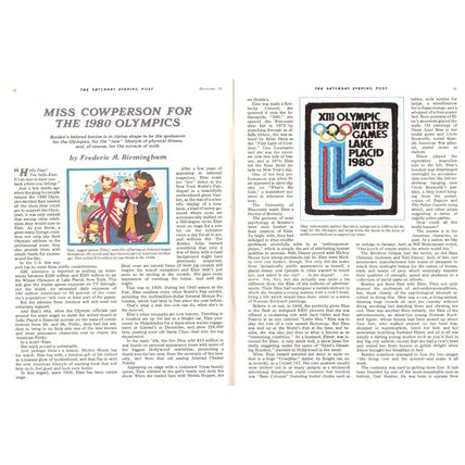 Vintage Mag: Dec 1979 The Sat Evening Post ~ 1980 Olympics, Religious Painting