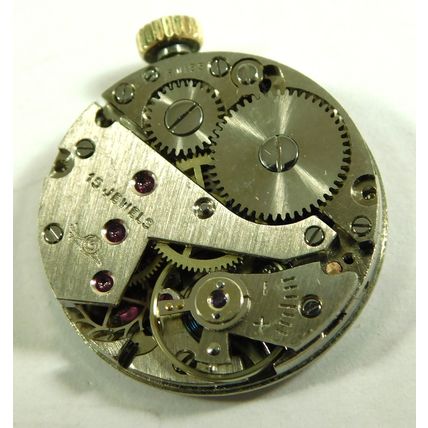 Antique AS Arthur Schnegg 970 15 Jewel Wristwatch Movement Working Everite Dial