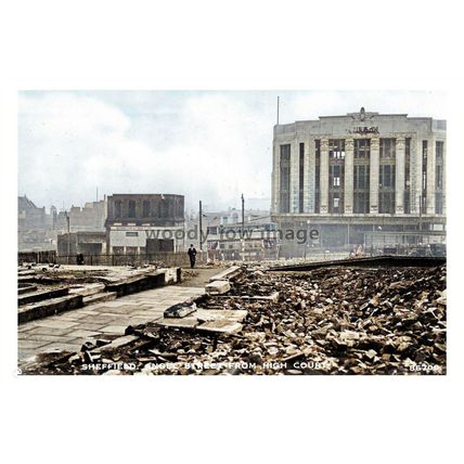 ptc3688 - Yorks - Angel St. after Blitz from High Court, Sheffield - print 6x4