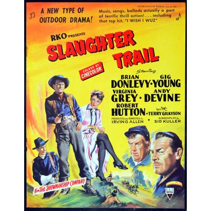 SLAUGHTER TRAIL 1951 Brian Donlevy, Gig Young, Virginia Grey TRADE ADVERT