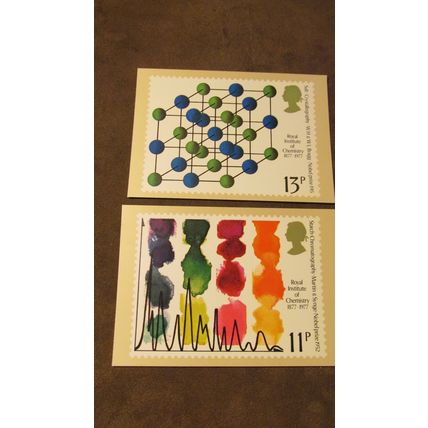 1977 GB PHQ Postcard covers - Science / Chemistry set - PHQ21