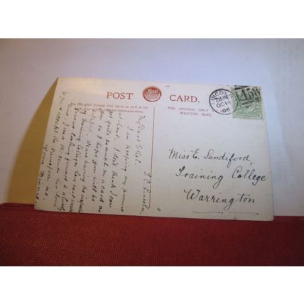 POTTER GATE, LINCOLN used antique postcard by Boots. 1906 pm =