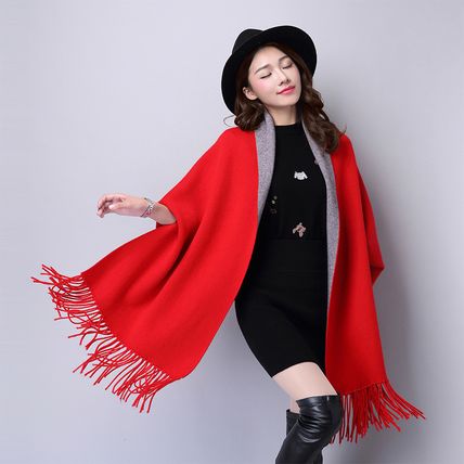 AESTHETICA TWO-TONED SHAWL COAT
