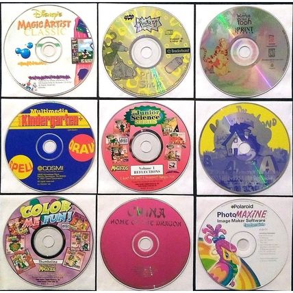 KIDS LOT #12 1997-1998 - 9 Vintage PC-CDs
