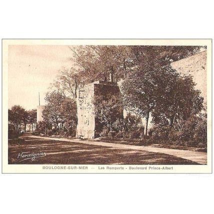 62 - Boulogne-sur-Mer - les remparts - boulevard prince Albert