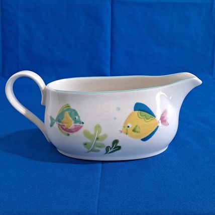 Studio Nova BARRIER REEF GRAVY Boat & Underplate Under Plate Dish Tropical Fish