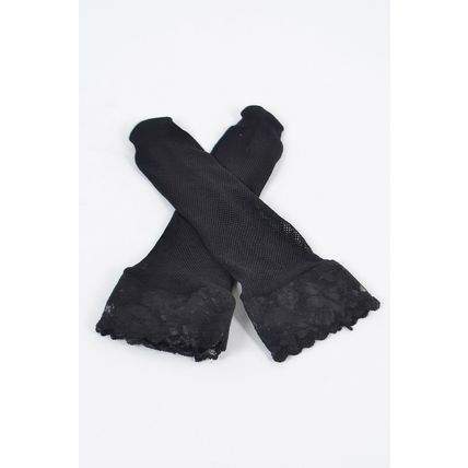 Floral Laced Mesh Socks