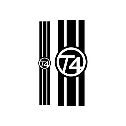 2 X T4 CAMPER DECAL BONNET STRIPES 2 DESIGNS MANY COLOURS