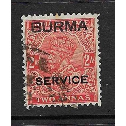 BURMA 1937 OVERPRINT SERVICE ON 2A USED SG O5