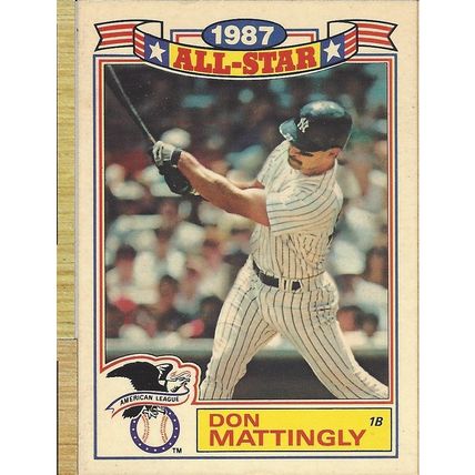 1987 TOPPS GLOSSY DON MATTINGLY ALL STAR #2 OF 22