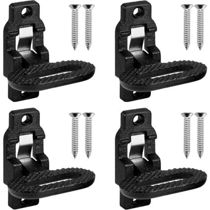 4 Pack Black Folding Safety Step Steel Heavy-Duty Fold down Utility Body Step Gr