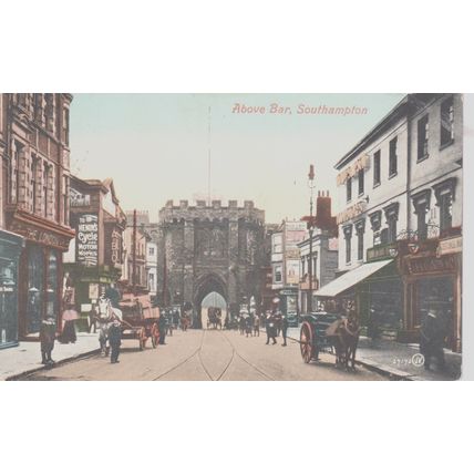Above Bar Southampton Hampshire Postcard nice postmark (QHAM299)