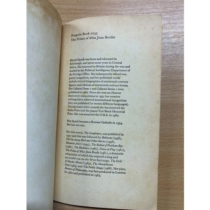1969 MURIEL SPARK THE PRIME OF MISS JEAN BRODIE PENGUIN 179 FICTION PB BOOK (P2)