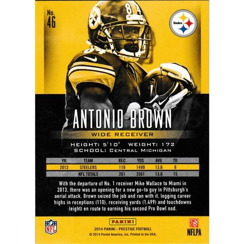 2014 Panini Prestige 50 Markus Wheaton Pittsburgh Steelers